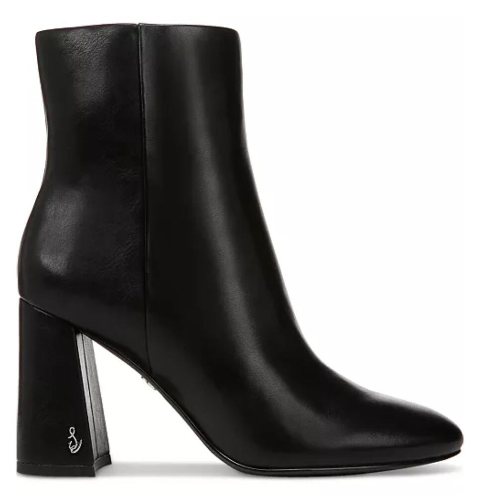Sam Edelman Daria Dress Booties Black Leather Size 5.5 NIB Dressy Versatile